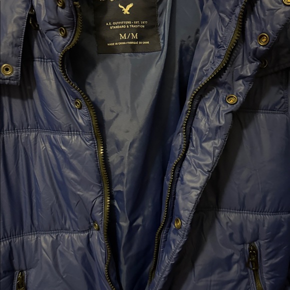 American Eagle Outfitters Royal Blue Quilted Puffer Jacket - Picture 9 of 10